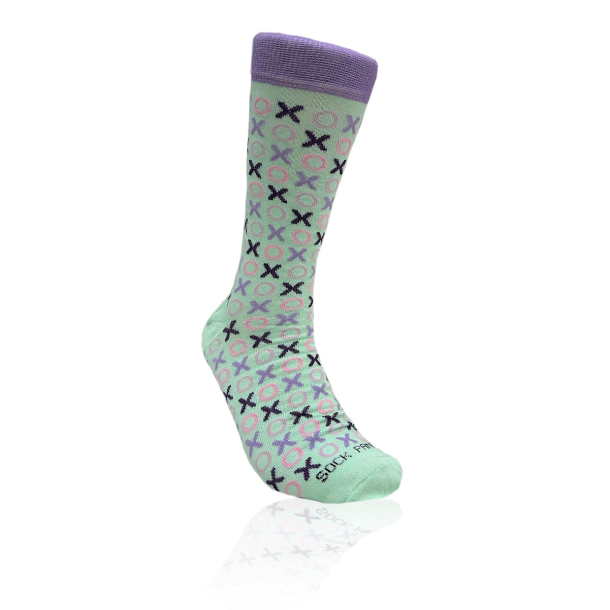 Hugs and Kisses (xoxo) Love Patterned Office Socks, XO Pattern Md