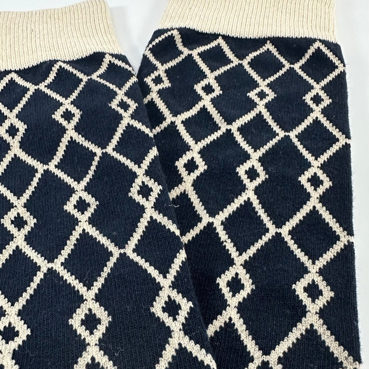 Interlocking Diamond Pattern Socks from the Sock Panda (Adult Large - Men's Shoe Sizes 8-12), DiamondBlueLg