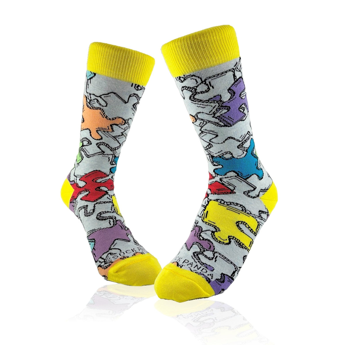 Jigsaw Puzzle Pattern Socks from the Sock Panda, JigsawPuzzSm