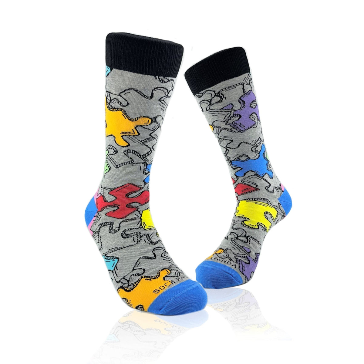 Jigsaw Puzzle Pattern Socks from the Sock Panda, JigsawPuzzLg