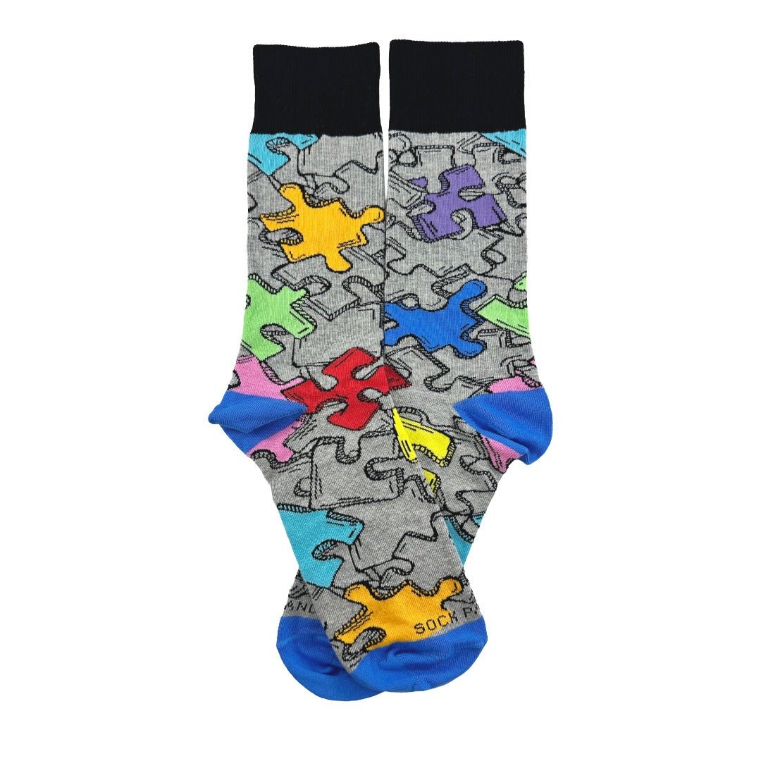 Jigsaw Puzzle Pattern Socks from the Sock Panda, JigsawPuzzSm