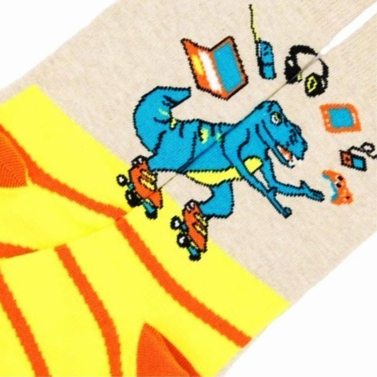 Juggling Dinosaur Socks (Back to School) from the Sock Panda (Adult Small - Shoe Sizes 2-5), Tween Juggle Dino