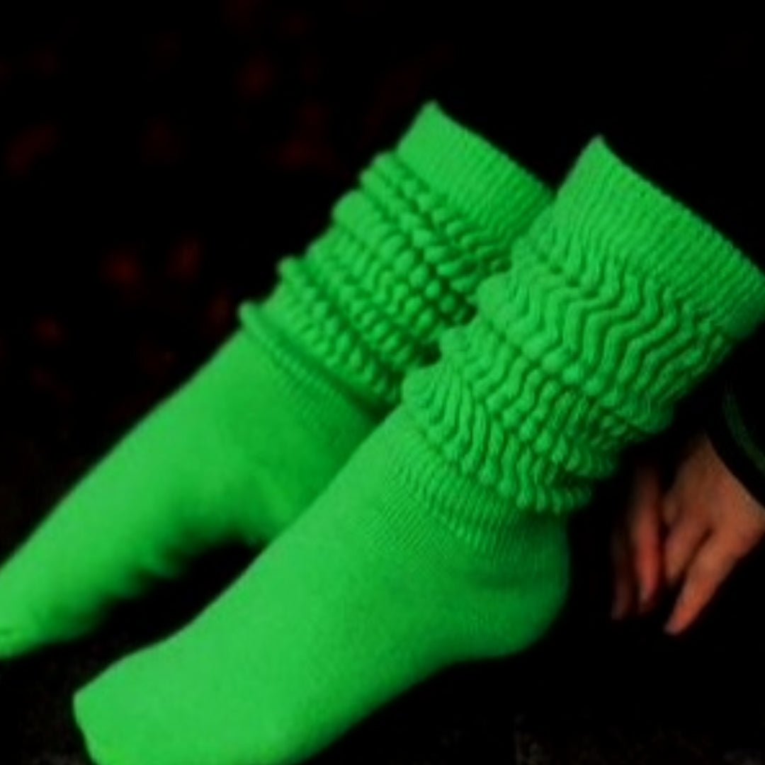 Kelly Green Slouch Socks (Adult Medium - Women's Shoe Sizes 5-10), GreenSlouch