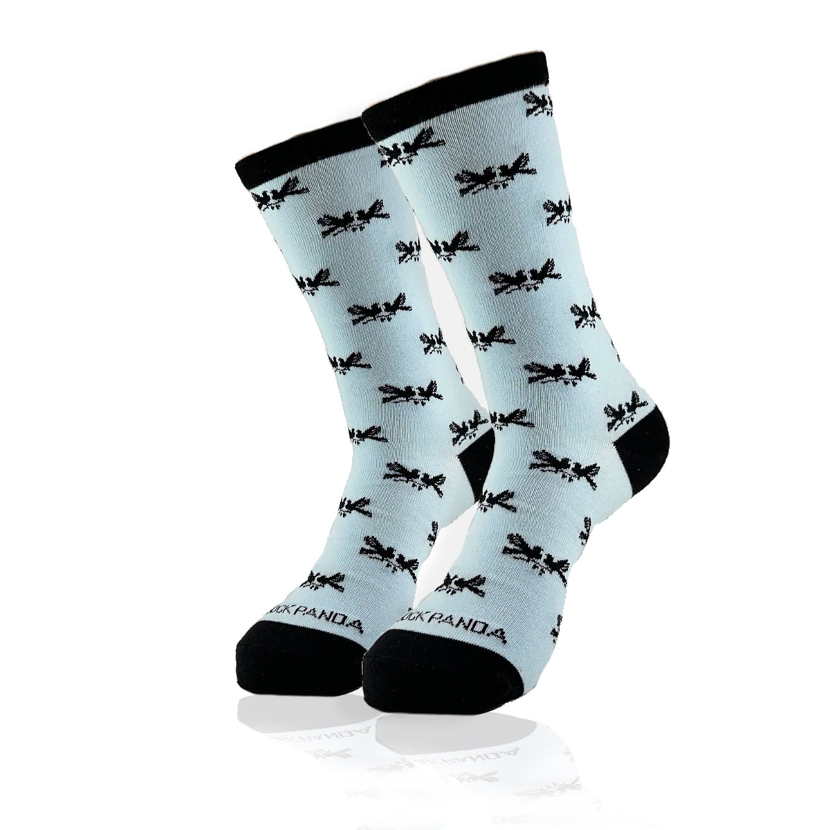 Kissing Love Birds Silhouette Socks from the Sock Panda (Adult Medium), KissBirdsMd