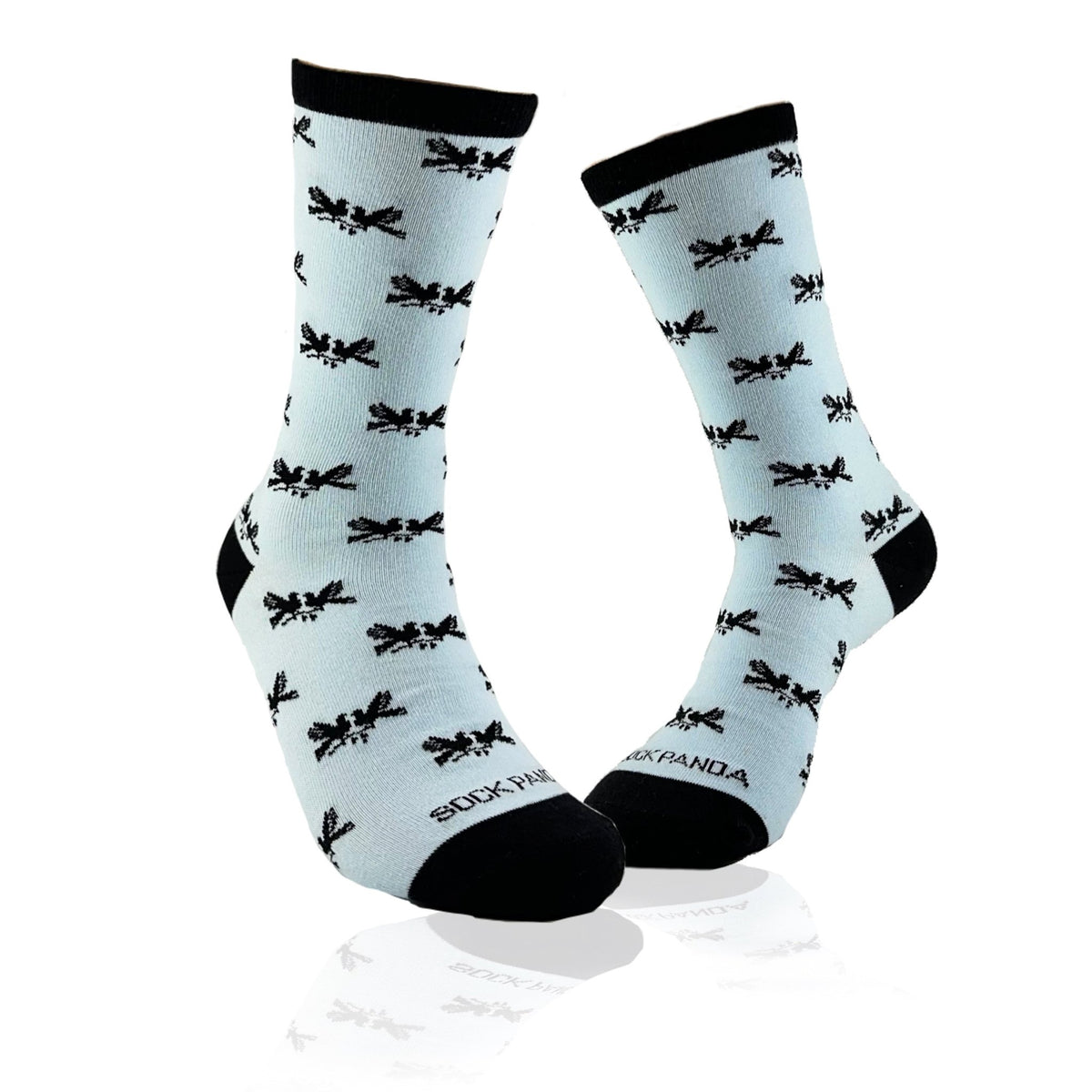 Kissing Love Birds Silhouette Socks from the Sock Panda (Adult Medium), KissBirdsMd