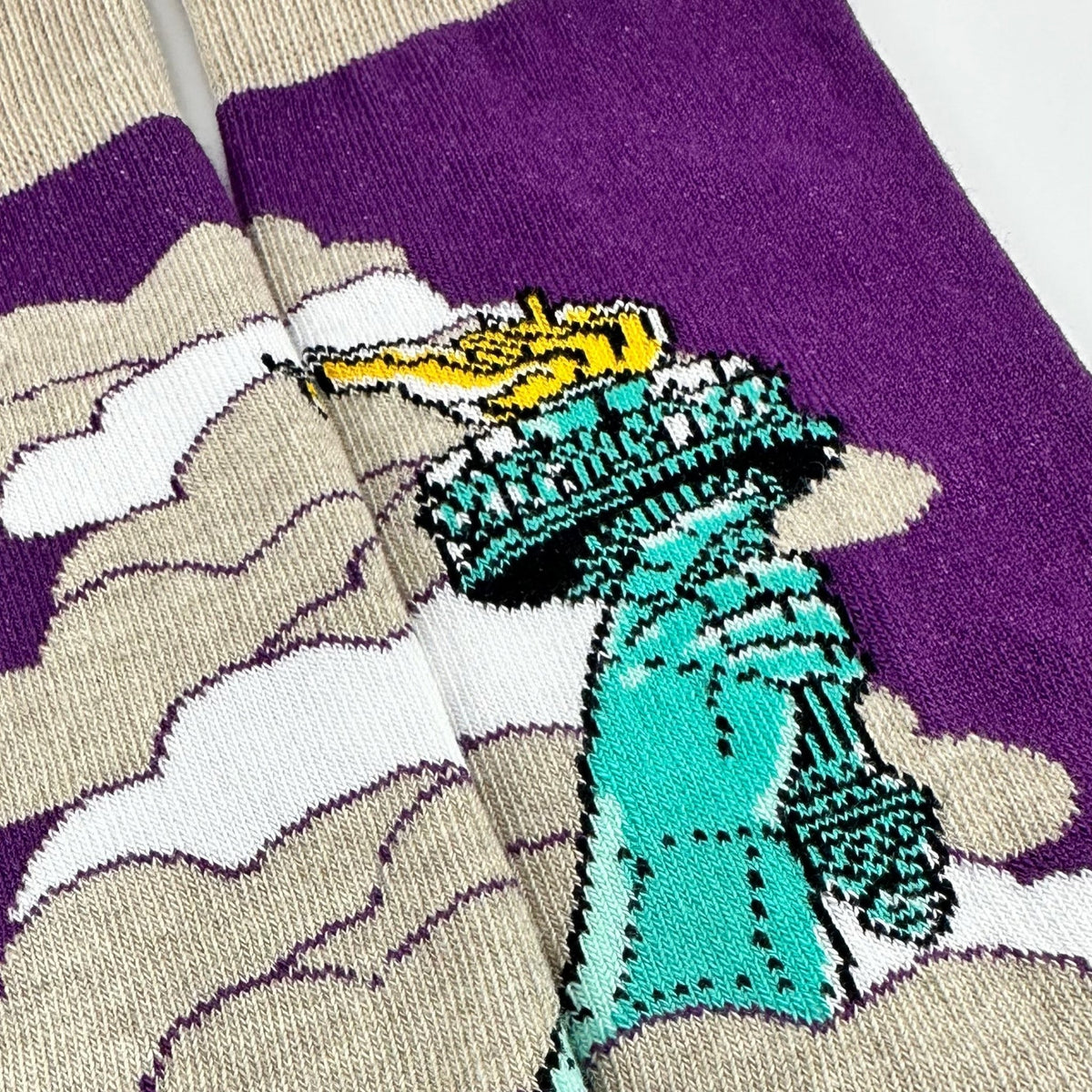 Lady Liberty Rises Above the Clouds Socks from the Sock Panda, LadyLibertyLg