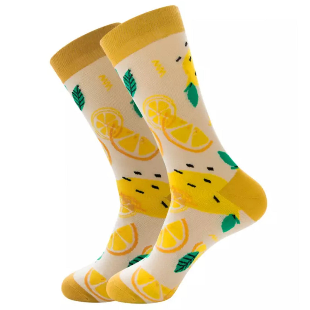 Lemon Patterned Socks from the Sock Panda (Adult Large - Men's Shoe Sizes 8-12), Lemon-Man