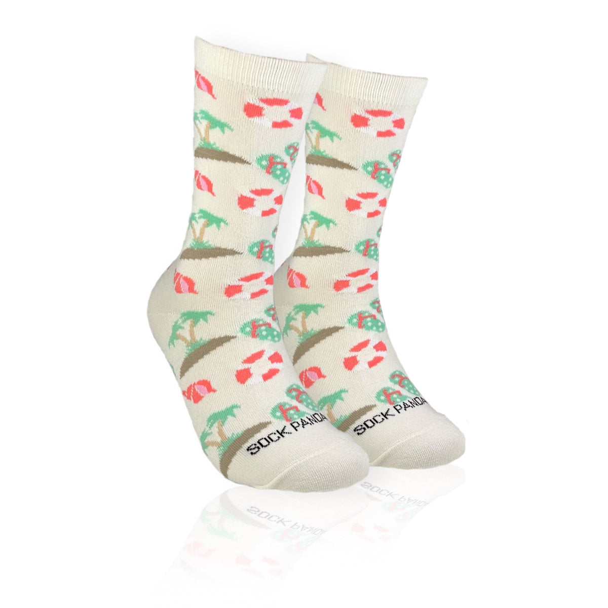 Life is a Beach Pattern Socks from the Sock Panda (Adult Medium), BeachLifeMd
