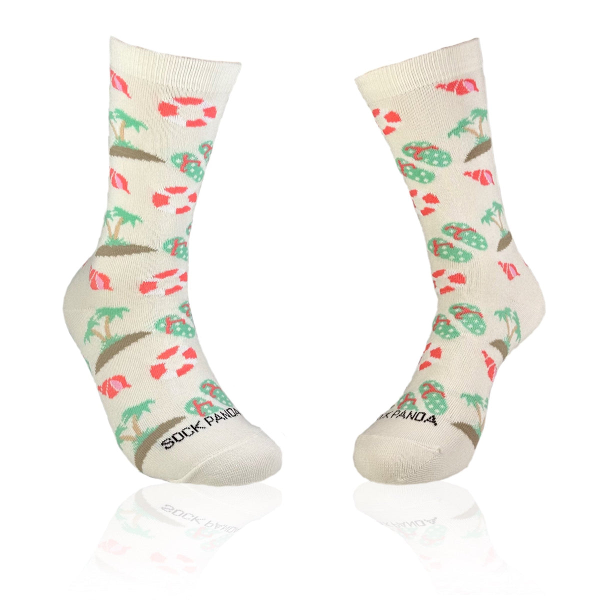 Life is a Beach Pattern Socks from the Sock Panda (Adult Medium), BeachLifeMd