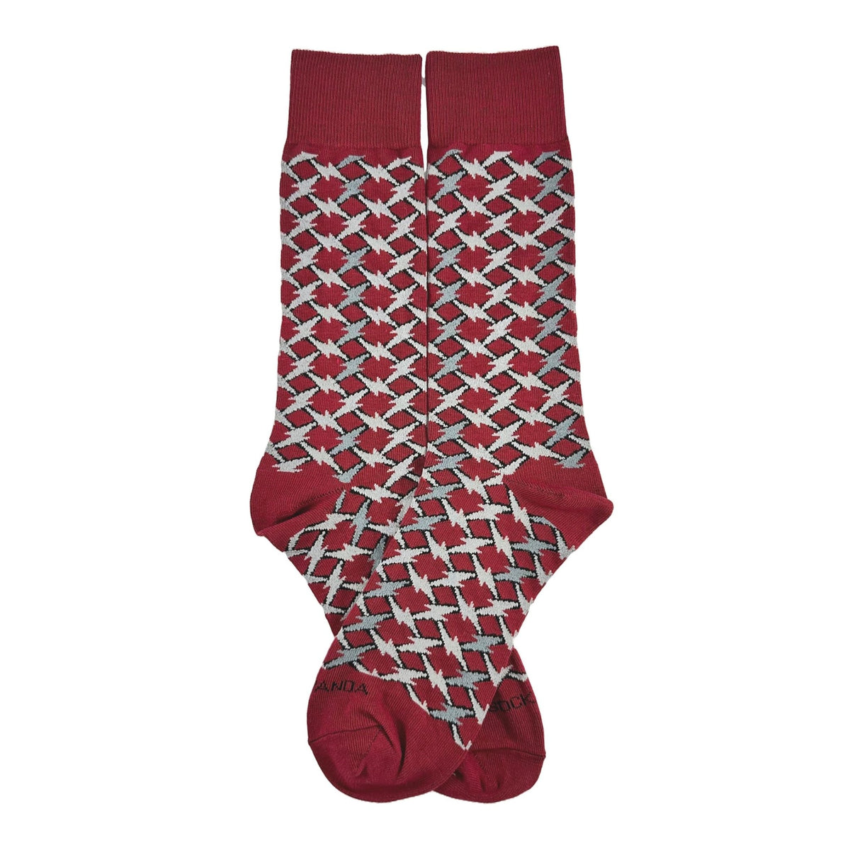 Lightning Diamond Pattern Socks from the Sock Panda (Adult Large), BarbWireLg