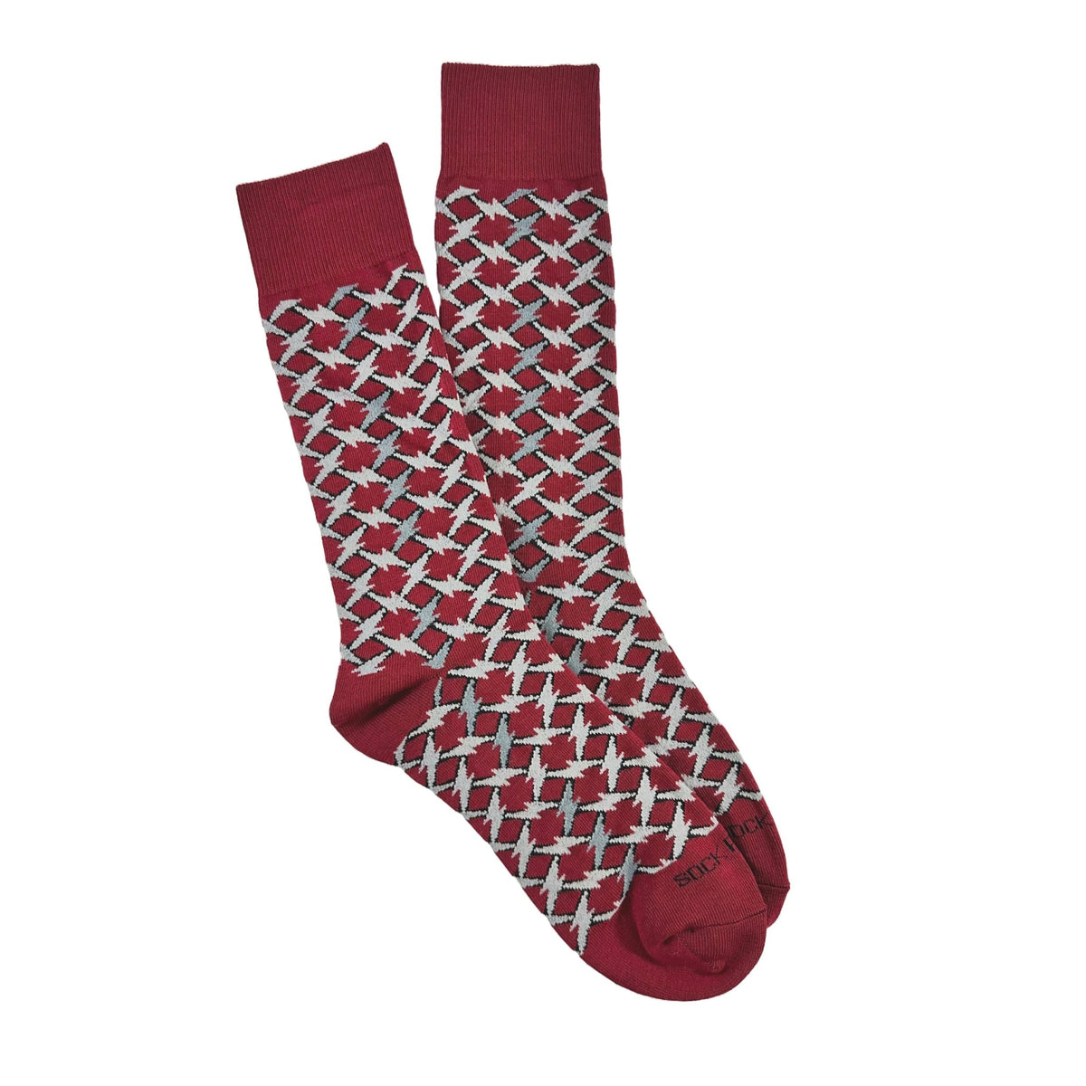 Lightning Diamond Pattern Socks from the Sock Panda (Adult Large), BarbWireLg