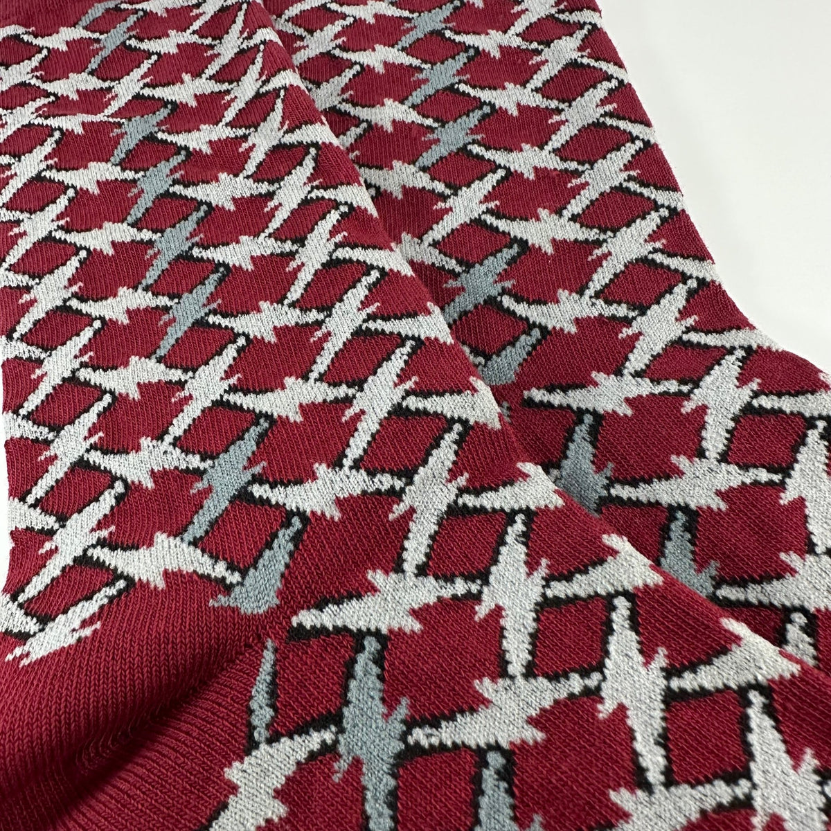 Lightning Diamond Pattern Socks from the Sock Panda (Adult Large), BarbWireLg