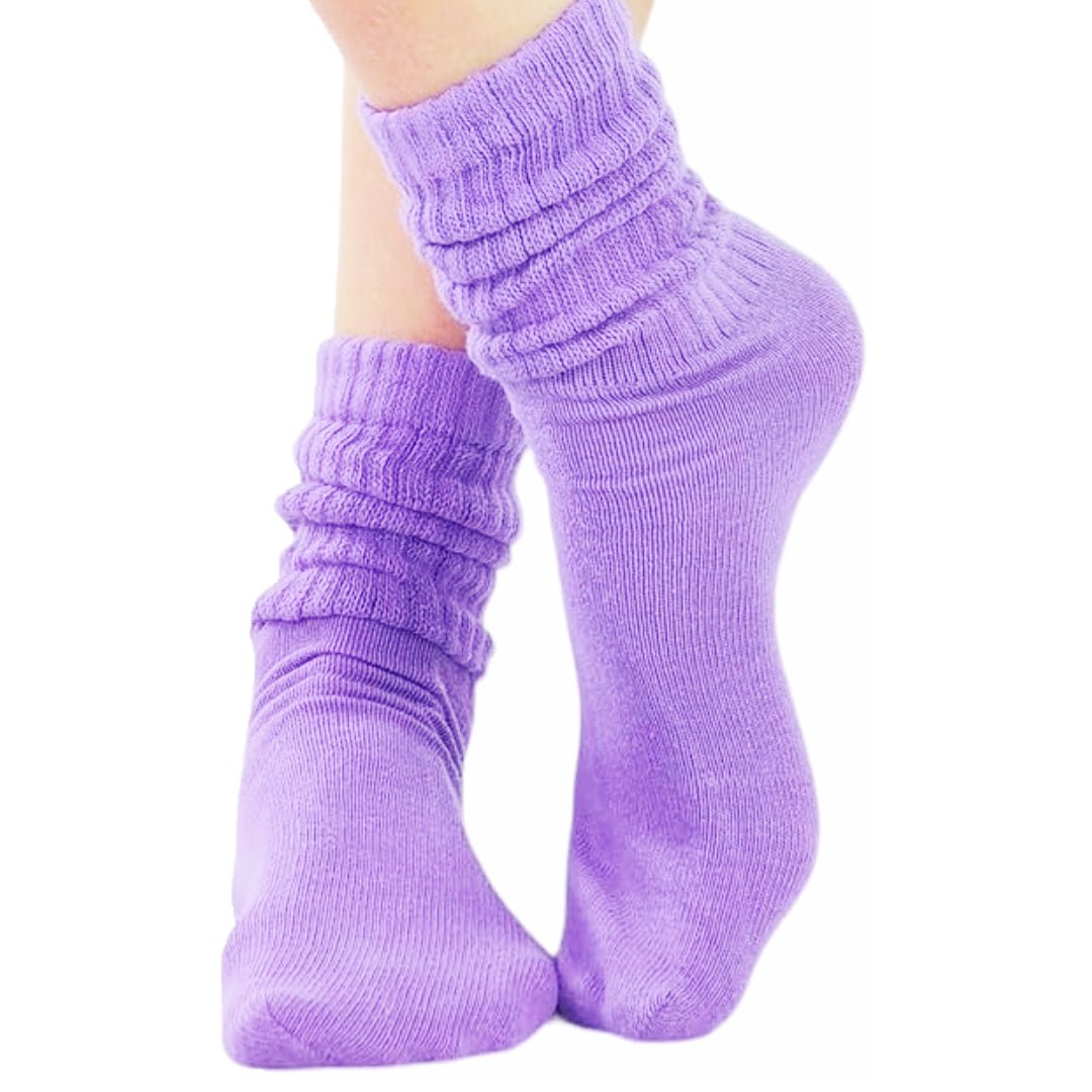 Lilac (Lavender) Slouch Socks (Adult Medium - Women's Shoe Sizes 5-10), LilacSlouch