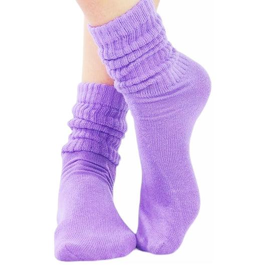 Lilac (Lavender) Slouch Socks (Adult Medium - Women's Shoe Sizes 5 - 10)