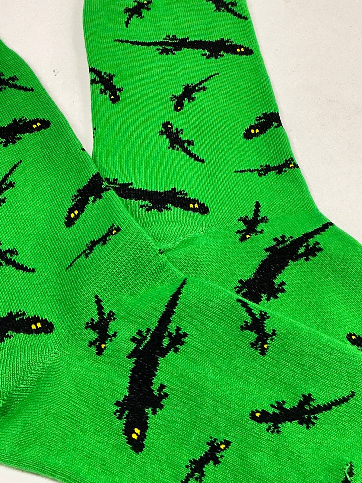 Lizard Pattern Socks from the Sock Panda (Adult Medium), GreenLizardMd