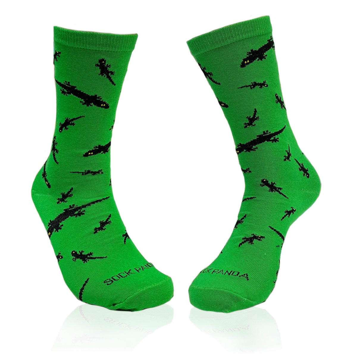 Lizard Pattern Socks from the Sock Panda (Adult Medium), GreenLizardMd