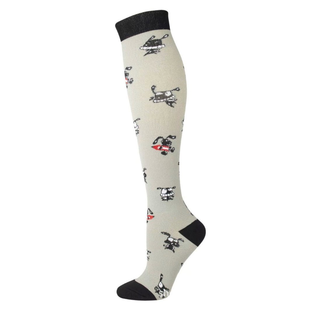 Lucky Rabbit Pattern Knee High - (Compression Socks), LuckyRabbitMd