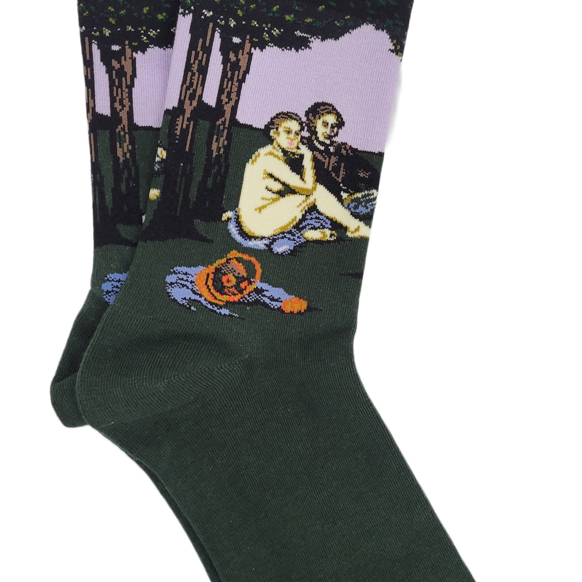 Luncheon On the Grass Manet Famous Art Socks, LunchArtLg