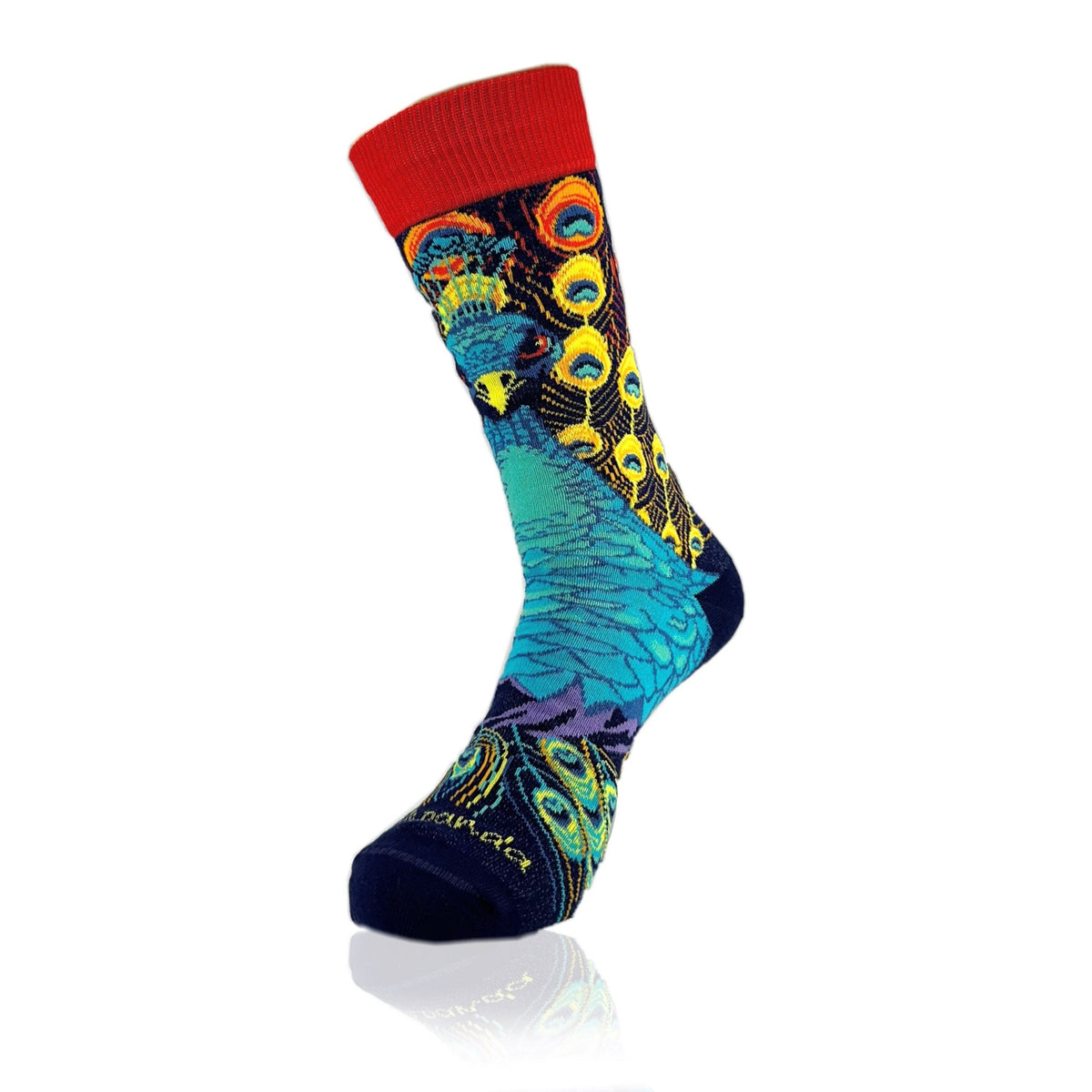 Magnificent Peacock Socks from the Sock Panda (Adult Medium - Women's Shoe Sizes 5-10), PeacockColorMd
