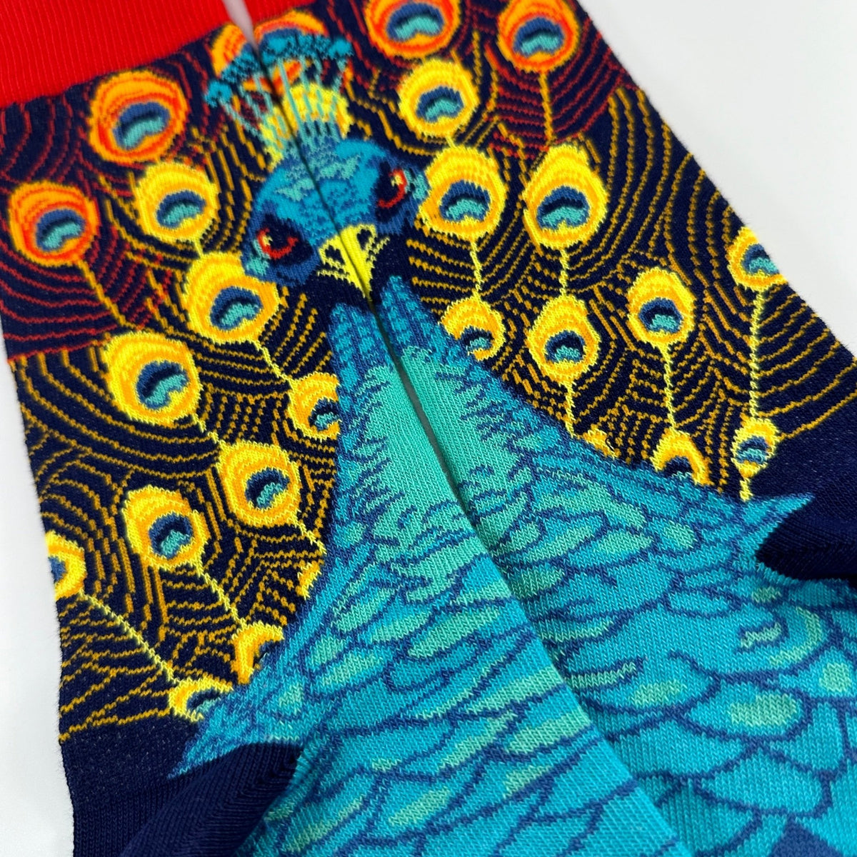 Magnificent Peacock Socks from the Sock Panda (Adult Medium - Women's Shoe Sizes 5-10), PeacockColorMd