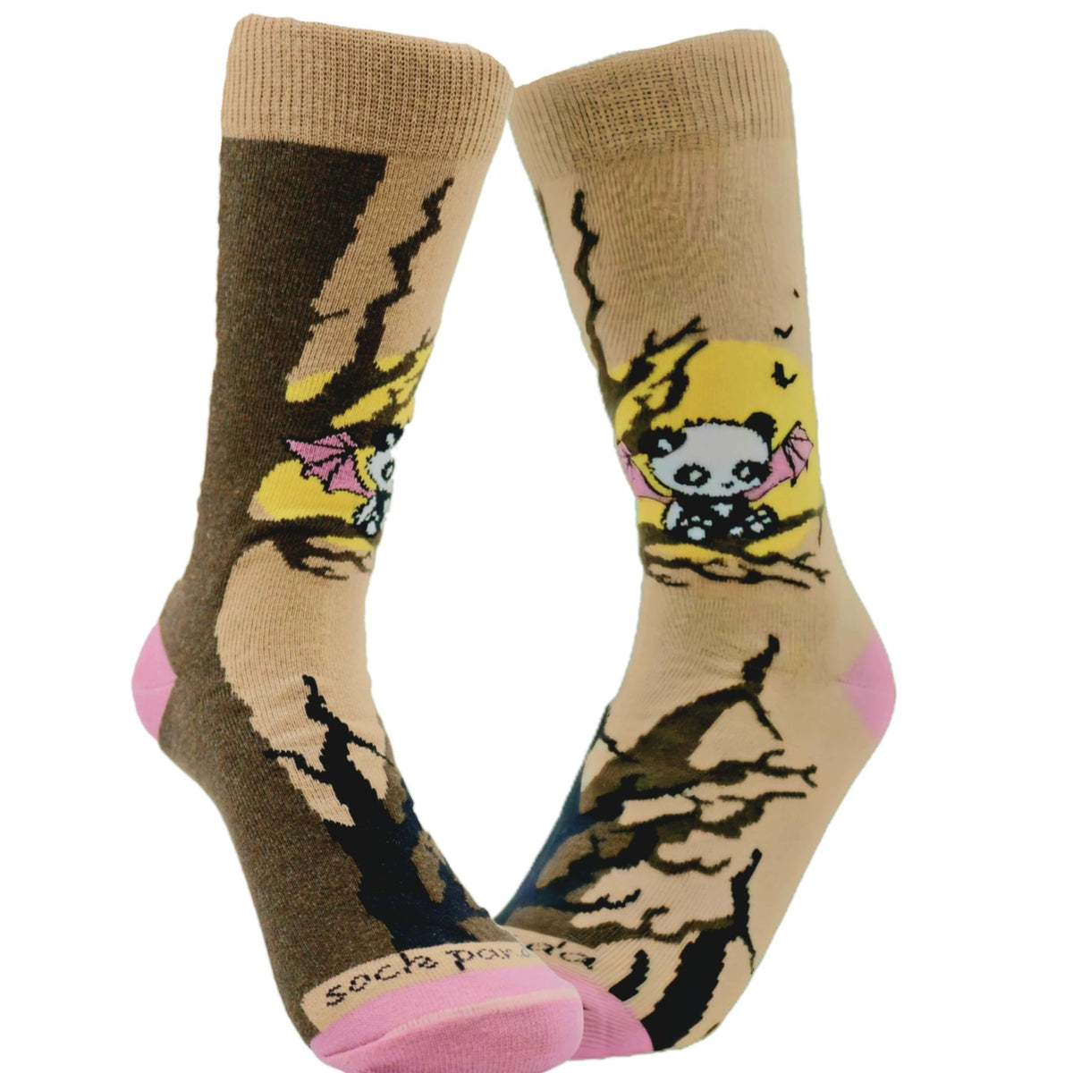 Majestic Bat Panda Sitting in a Tree Socks from the Sock Panda, Bat Panda