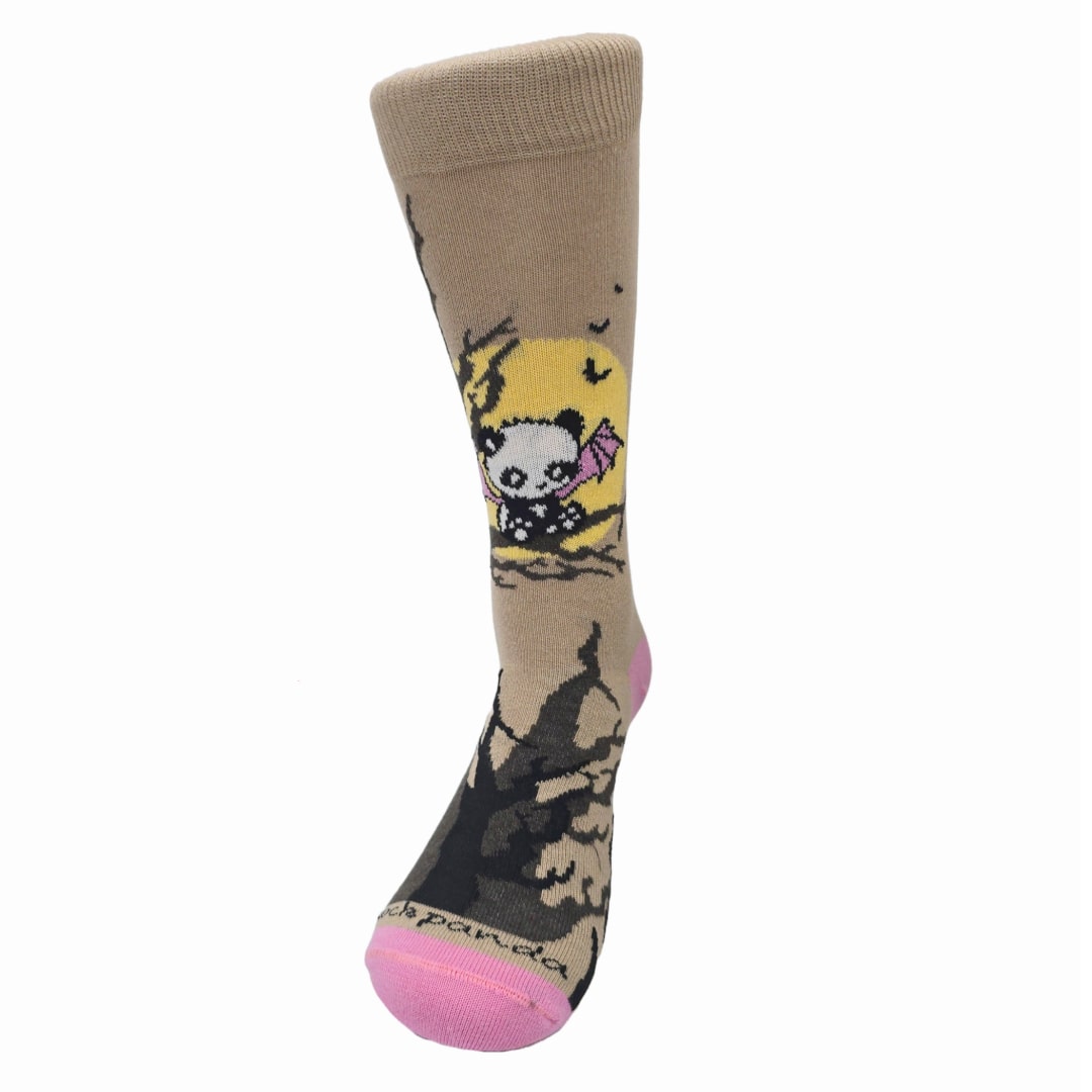 Majestic Bat Panda Sitting in a Tree Socks from the Sock Panda, Bat Panda
