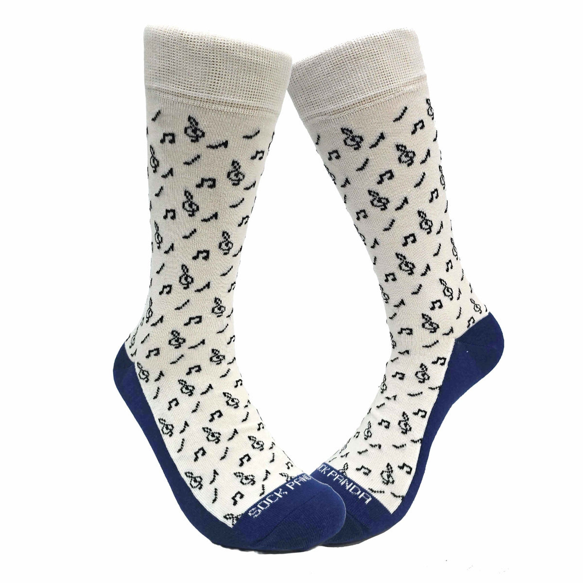 Melodic and Sophisticated Music Note Pattern Socks (Adult Large), Music Note Lg