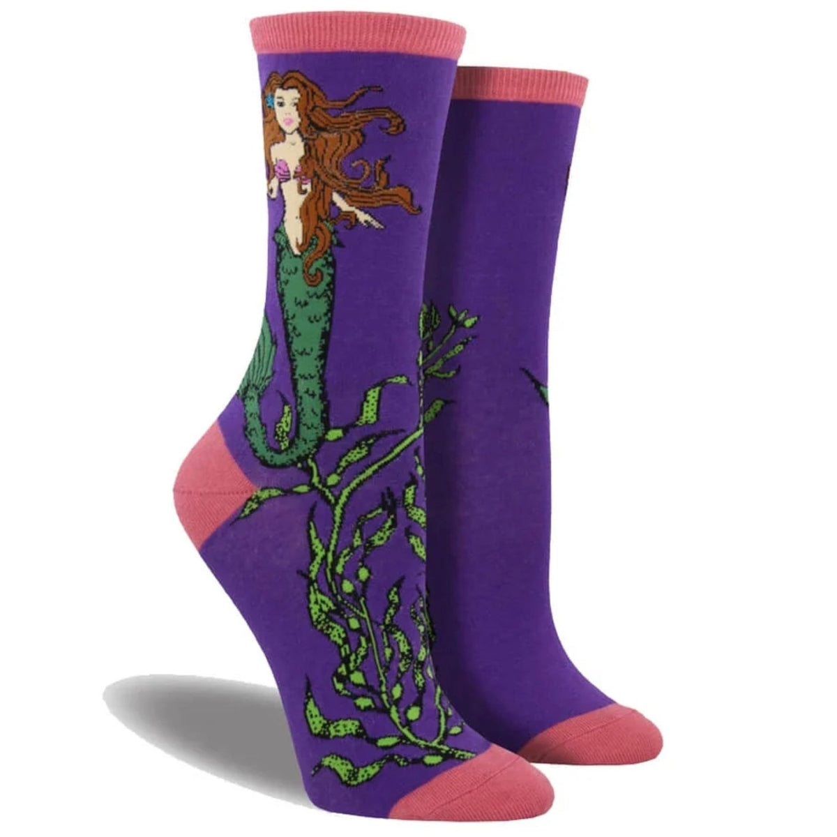 Mermaid Socks from the Sock Panda (Adult Medium - Women's Shoe Sizes 5-10), PurpleMermaidMd