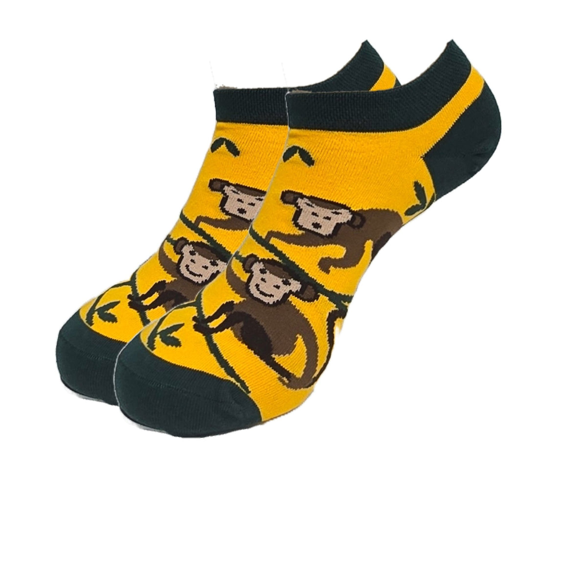 Monkey Ankle Socks from Sock Panda (Adult Medium - Women's Shoe Sizes 5-10), SquarePatternLg