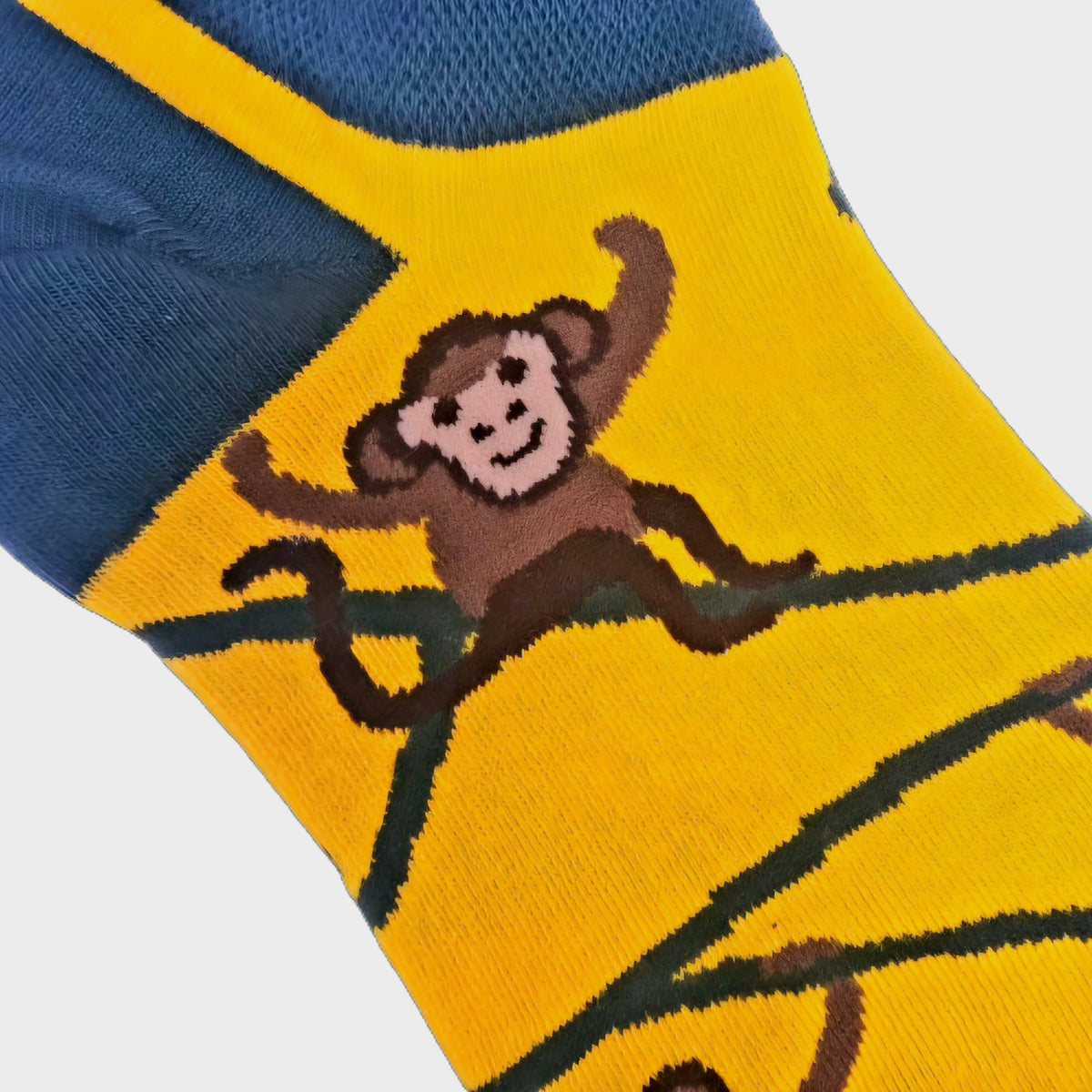 Monkey Ankle Socks from Sock Panda (Adult Medium - Women's Shoe Sizes 5-10), SquarePatternLg