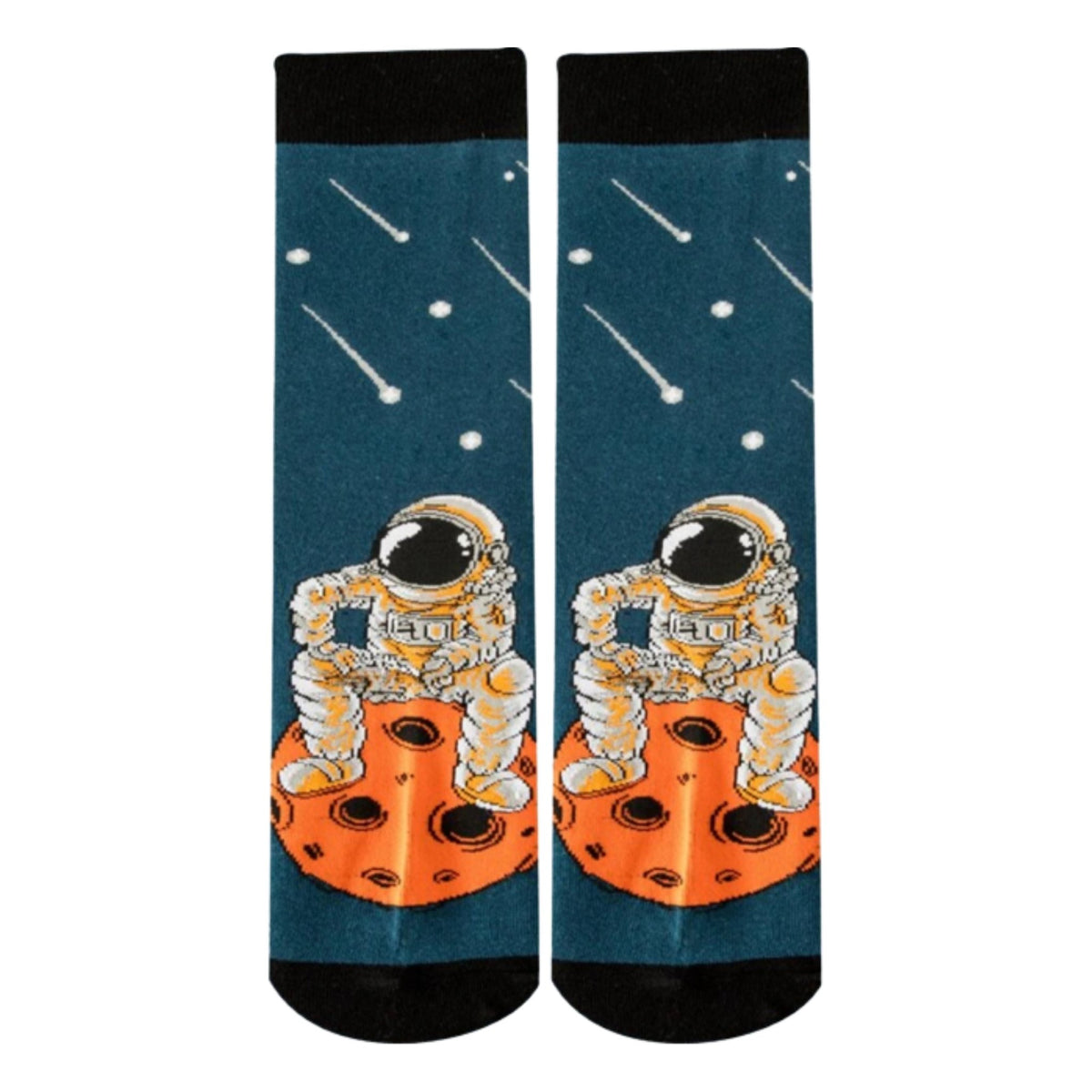 Moon Astronaut Socks from the Sock Panda (Adult Large - Men's Shoe Sizes 8-12), MoonAstronautLg