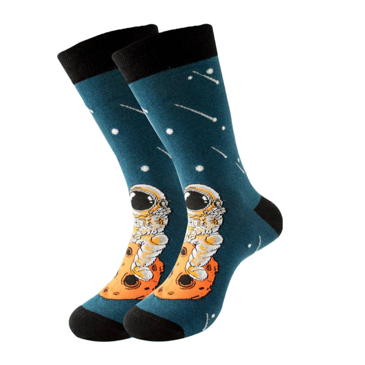 Moon Astronaut Socks from the Sock Panda (Adult Large - Men's Shoe Sizes 8-12), MoonAstronautLg
