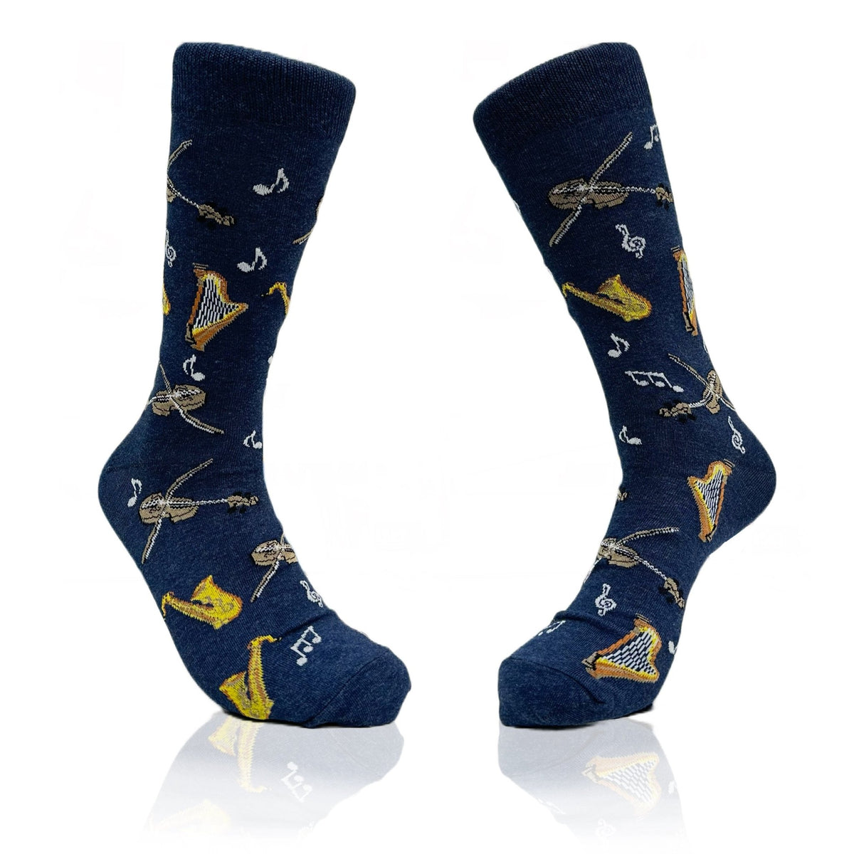 Musical Orchestra Socks from the Sock Panda (Adult Large, Shoe Sizes 8-12), InstrumentsLG