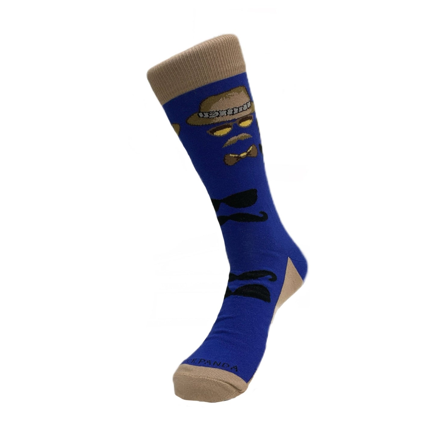Mustache and Sunglasses Men Socks from the Sock Panda (Adult Large - Men's Shoe Sizes 8 - 12)