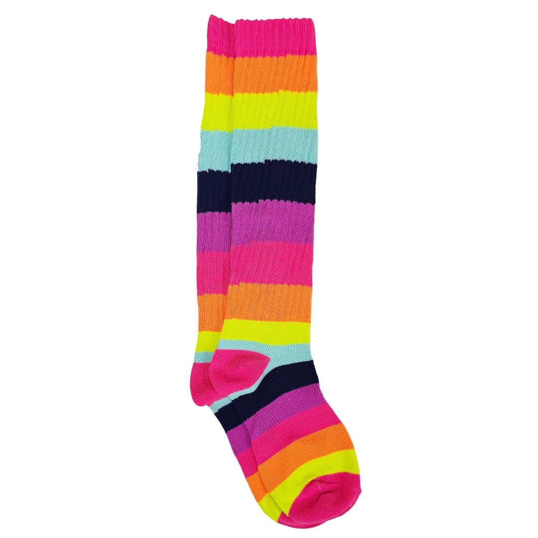 Neon Rainbow Slouch Socks (Adult Medium) - Heavyweight, RainbowSlouchMd