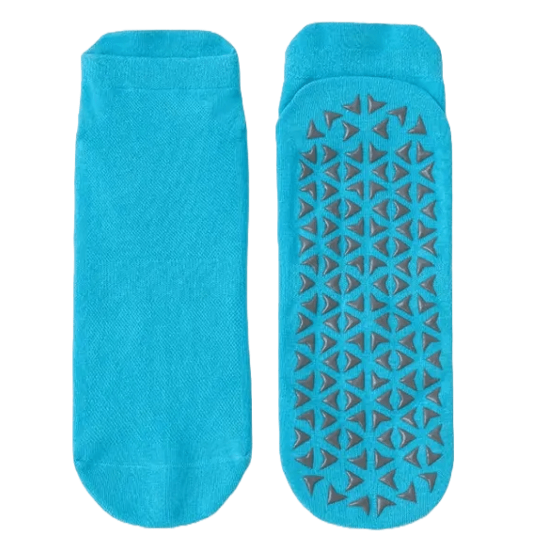 Non-Slip Fitness Ankle Socks from the Sock Panda (Adult Medium - Women's Shoe Sizes 5-10), NoSlipFitTurq