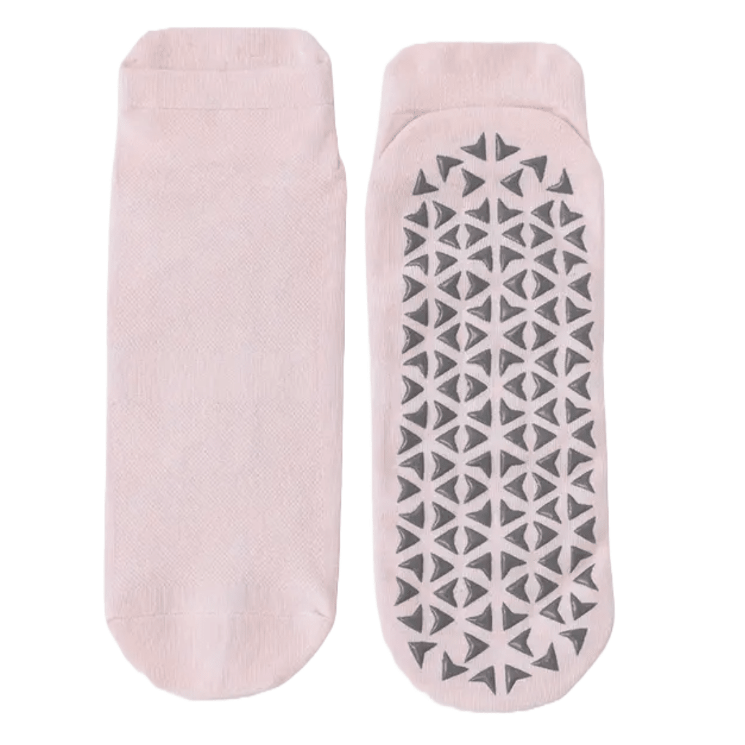 Non-Slip Fitness Ankle Socks from the Sock Panda (Adult Medium - Women's Shoe Sizes 5-10), NoSlipFitPink