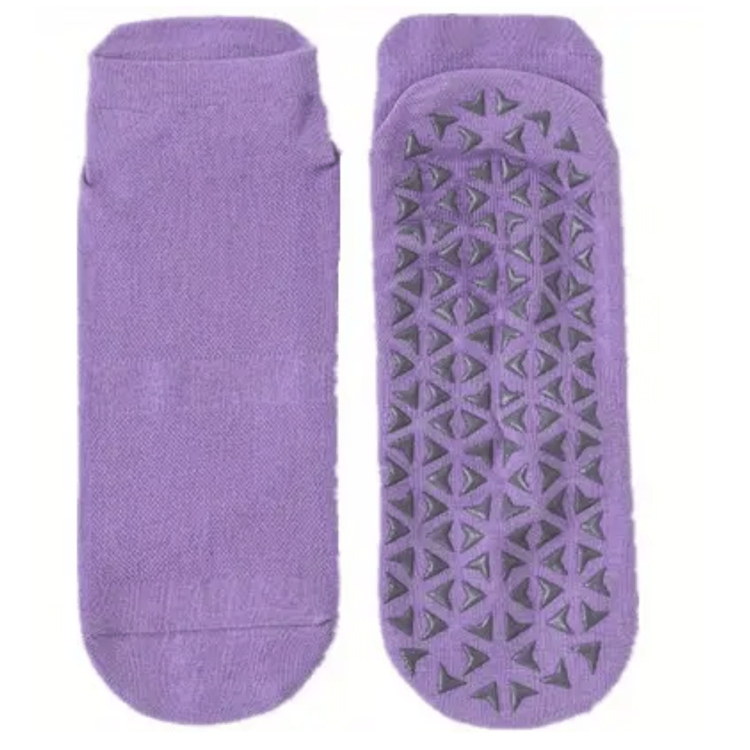 Non-Slip Fitness Ankle Socks from the Sock Panda (Adult Medium - Women's Shoe Sizes 5-10), PurpleNoSlip