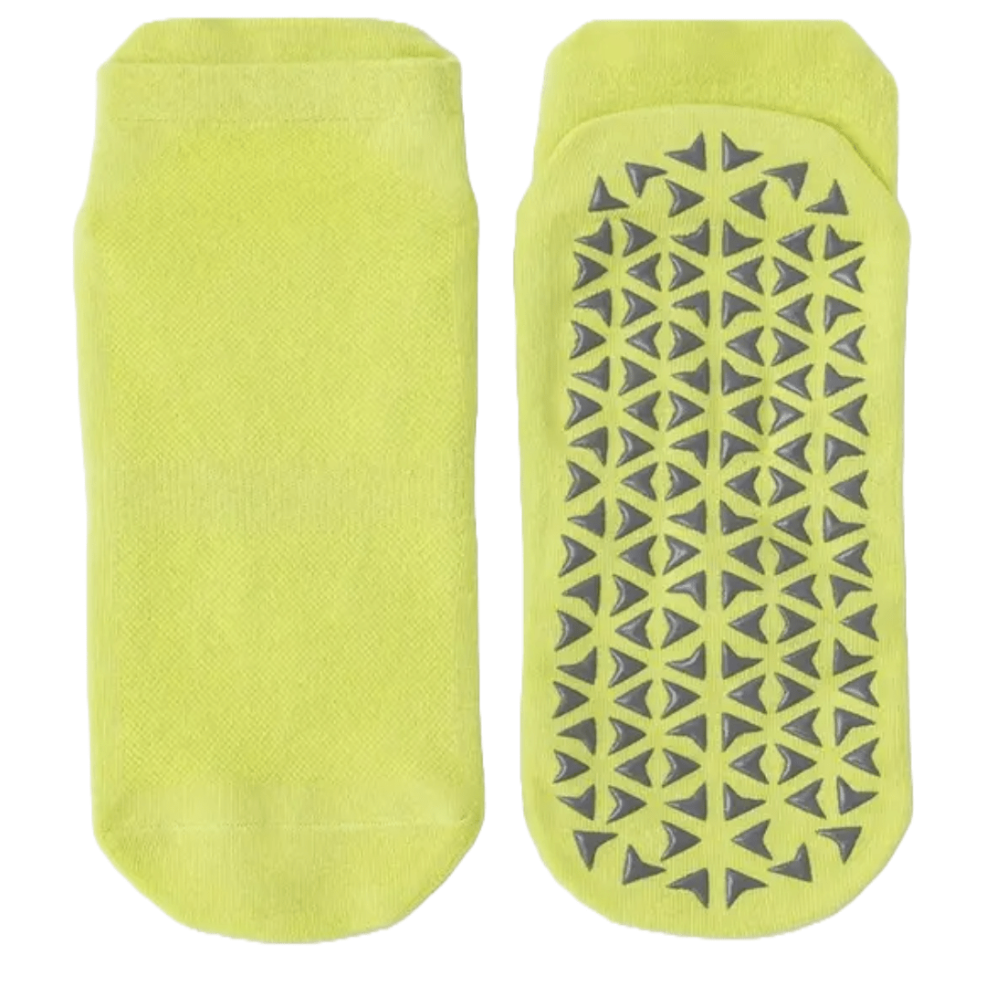 Non-Slip Fitness Ankle Socks from the Sock Panda (Adult Medium - Women's Shoe Sizes 5-10), NoSlipFitLime