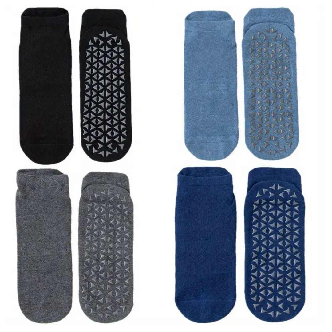 Non-Slip Fitness Ankle Socks from the Sock Panda (Adult Medium - Women's Shoe Sizes 5-10), NonSlipBlack