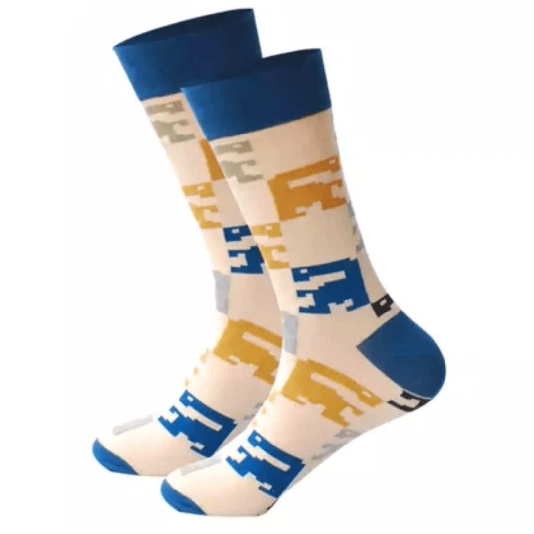 Old School Patterned Socks from the Sock Panda (Adult Large - Men's Shoe Sizes 8-12), ETPatternLG