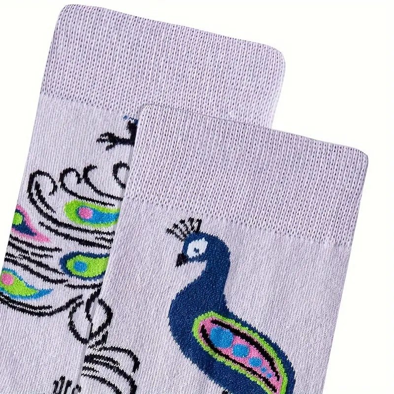 Peacock Socks from the Sock Panda (Adult Medium - Women's Shoe Sizes 5-10), Peacock2Md