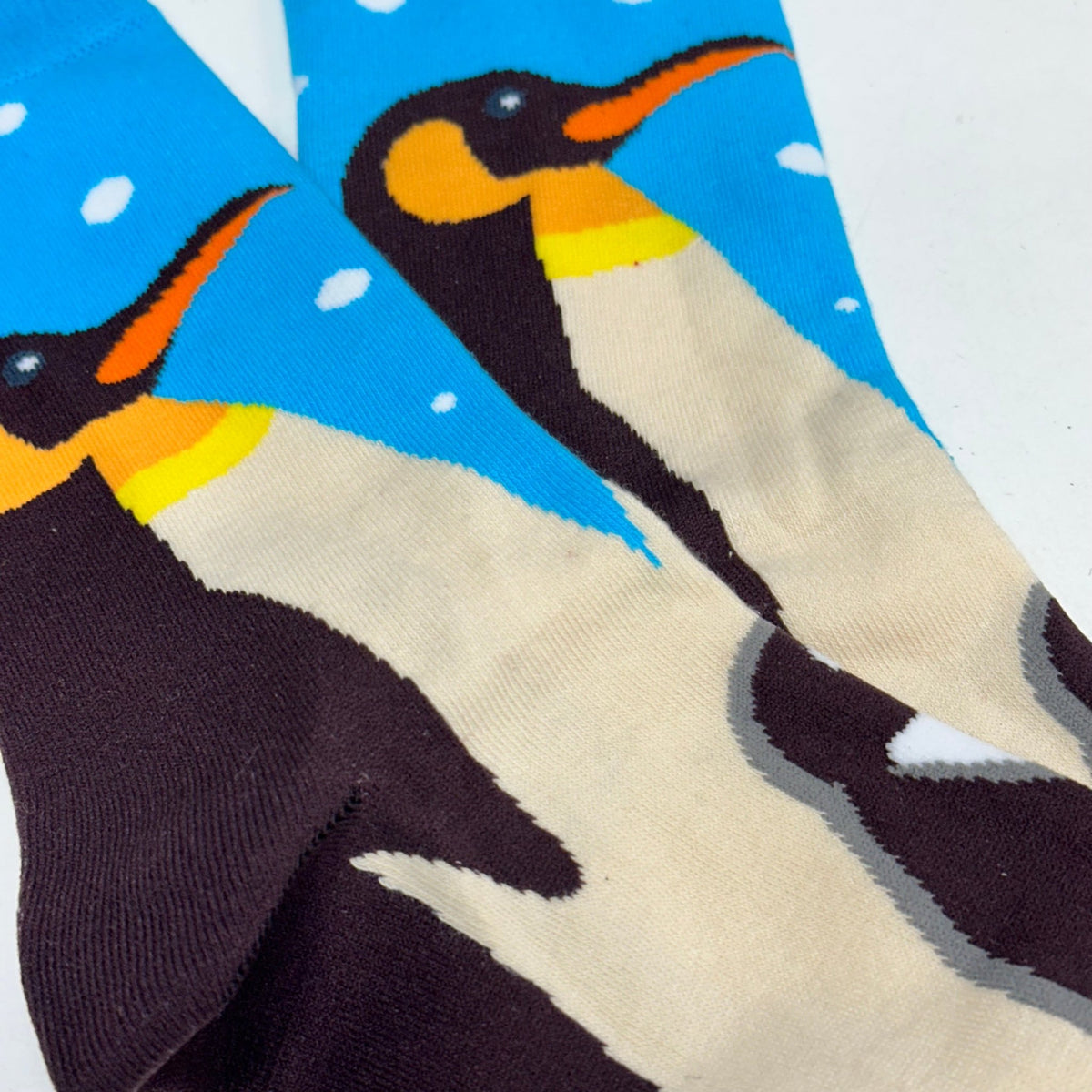 Penguin Socks from the Sock Panda (Adult Medium - Women's Shoe Sizes 5-10), PenguinBlueMd