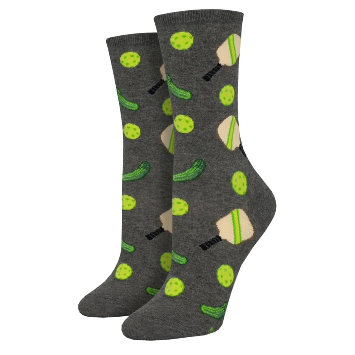 Pickleball Crew Socks - WOMENS (Adult Medium - Women's Shoe Sizes 5-10), WNC2812-Pickle