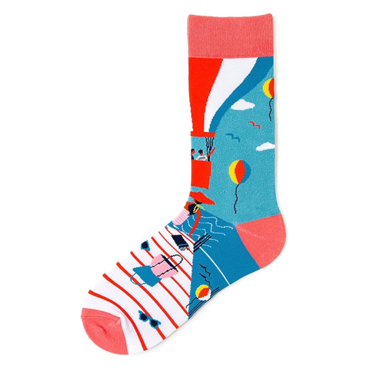 Pier Party Socks from the Sock Panda (Adult Medium), PierPartyMd