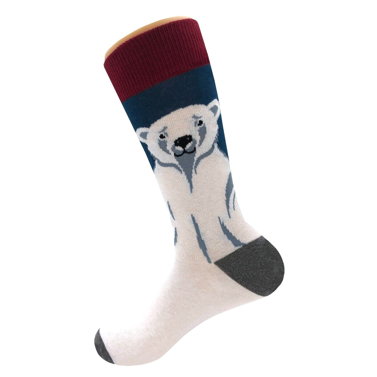 Polar Bear Socks (Adult Large or Adult Medium), PolarBearManLg