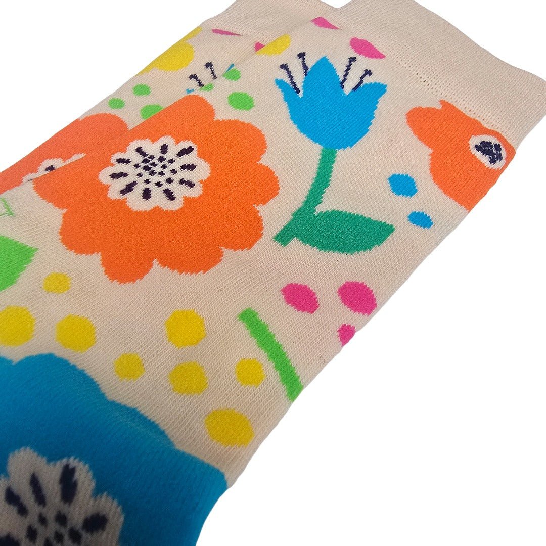 Pretty Flower Socks from the Sock Panda (Adult Medium), PrettyFlowerMd