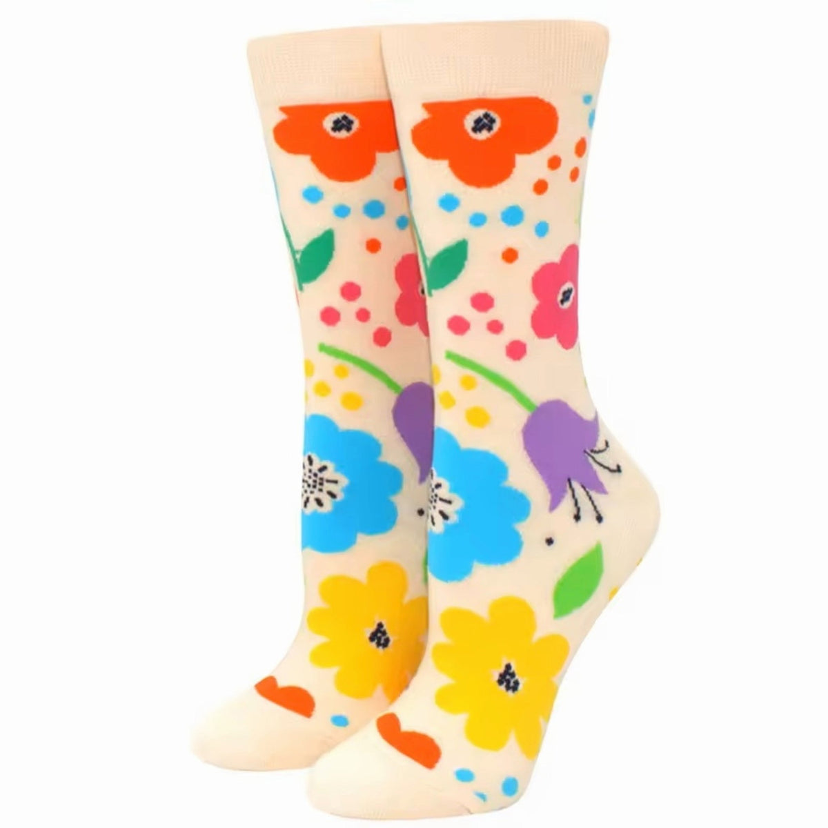 Pretty Flower Socks from the Sock Panda (Adult Medium), PrettyFlowerMd