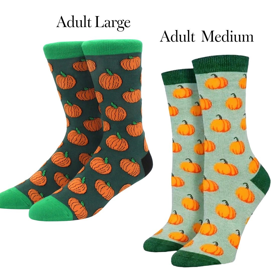 Pumpkin Patterned Socks, PumpkinManLg
