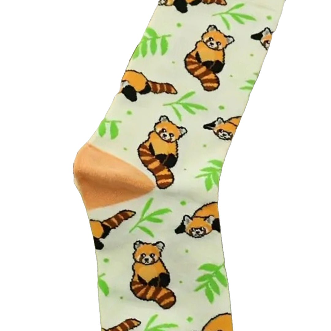 Raccoon Socks from the Sock Panda (Adult Medium - Women's Shoe Sizes 5-10), RedPAndaMd